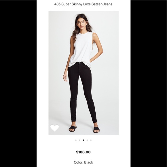 J Brand 485 Mid-Rise Super Skinny in Luxe Sateen - Picture 3 of 8